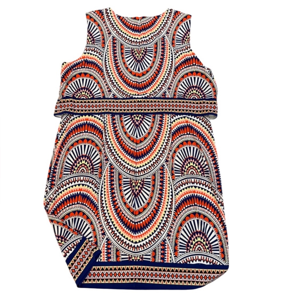 Chico’s Geo Mosaic Knit Dress – Size 3 (XL/16-18) - Picture 2 of 10